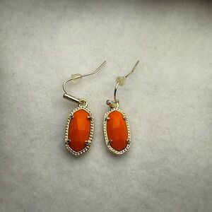 Kendra Scott Lee Orange Dangle Earrings